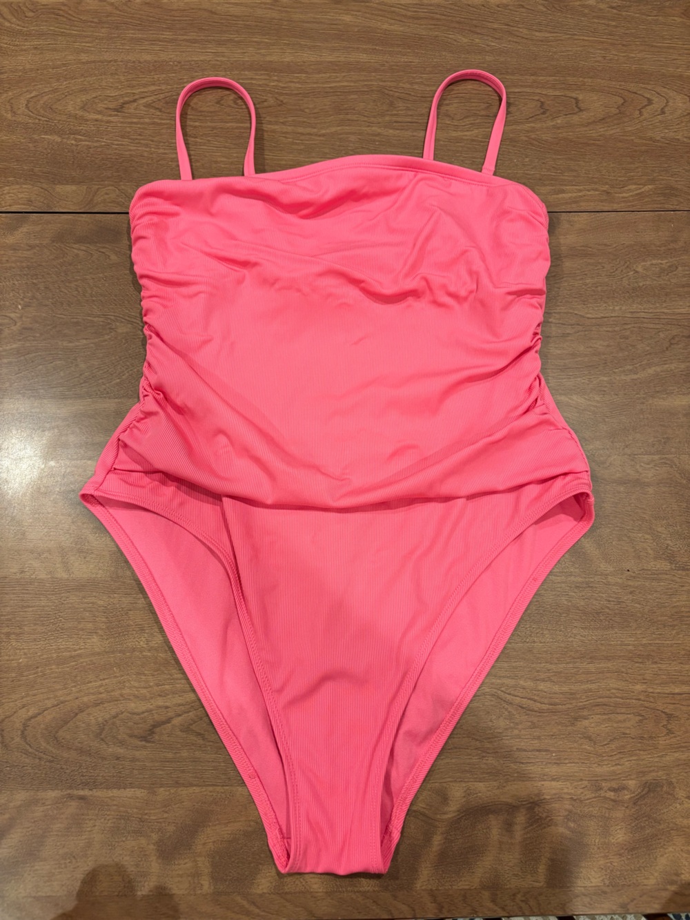 Shade and Shore Pink Women’s One Piece Bathing Suit with Ruched Detail